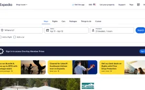 Expedia website