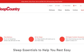 Sleep Country Canada website