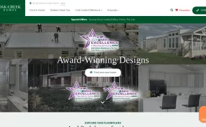 Oak Creek Homes website