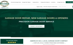 Precision Door Service website