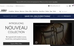 Jordan's Furniture website
