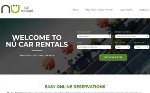NU Car Rentals website