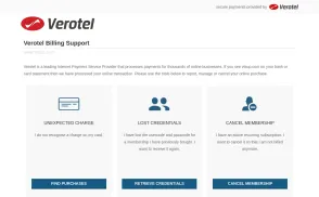 Verotel Merchant Services / VTSUP.com website