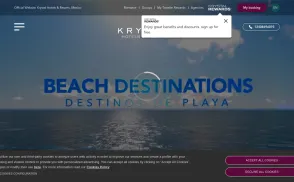 Krystal Cancun website