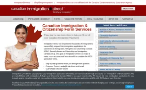 Immigration Direct Canada / International Form Services website