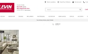 Levin Furniture website