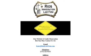 Rios Immigration Law Firm website