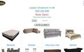 Park's Furniture website