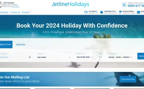 Jetline Holidays website