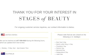 Stages of Beauty website