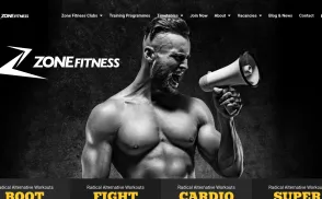 Zone Fitness website