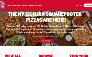 Boston Pizza International website