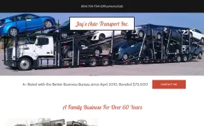 Jay's Auto Transport website