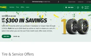 Just Tires website