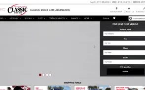 Classic Buick GMC Arlington website