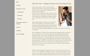 Sing Your Style Studio website
