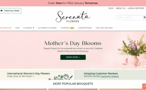 Serenata Flowers website