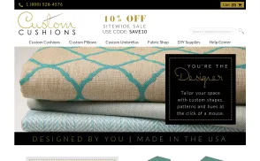 Custom Cushions website