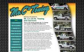Mr. C's Towing website