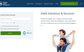 Midland Credit Management [MCM] website