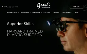 Ganchi Plastic Surgery website
