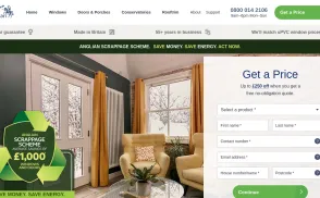 Anglian Windows / Anglian Home Improvements website