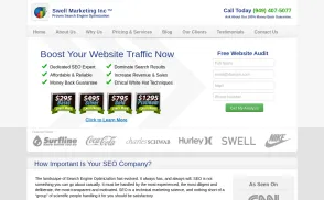 Swell Marketing Inc. website