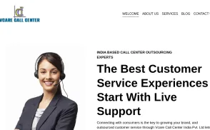 Vcare Call Center website