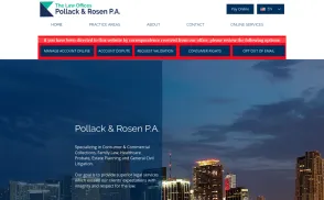 The Law Offices, Pollack & Rosen, P.A. website
