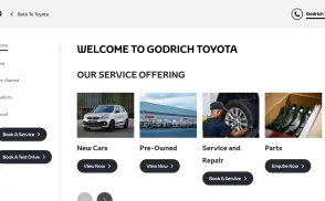 Godrich Toyota website
