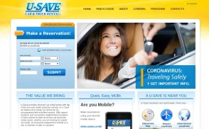 U-Save Car & Truck Rental / U-Save Auto Rental of America website