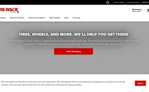 Tire Rack website