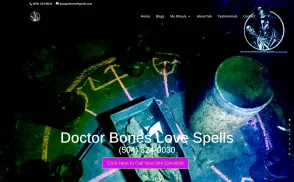 Doctor Bones Love Spells website