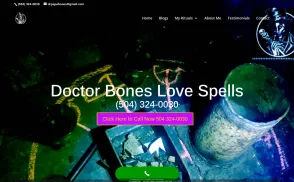 Doctor Bones Love Spells website