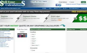 SellYourCalculators website