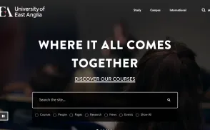 University of East Anglia website