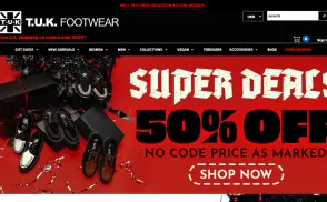T.U.K. Shoes website