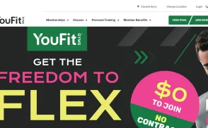 YouFit Health Clubs website