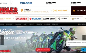 Hall's Motorsports Mobile website