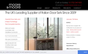 Moore Moore Doors website