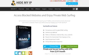 Hide My IP website