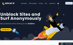 Hide My IP website