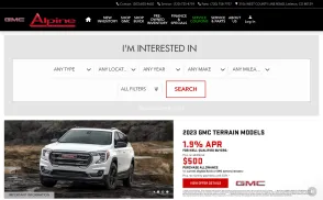 Alpine Buick GMC website