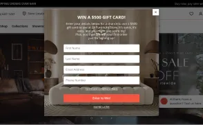 LA Furniture Store website