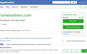 Fame Leathers website