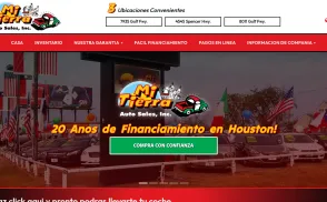 Mi Tierra Auto Sales website