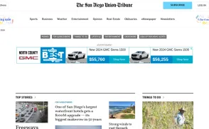 The San Diego Union-Tribune website