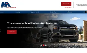 Halton AutoLease website