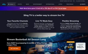 Sling TV website
