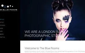 The Blue Rooms Photographic Studios website